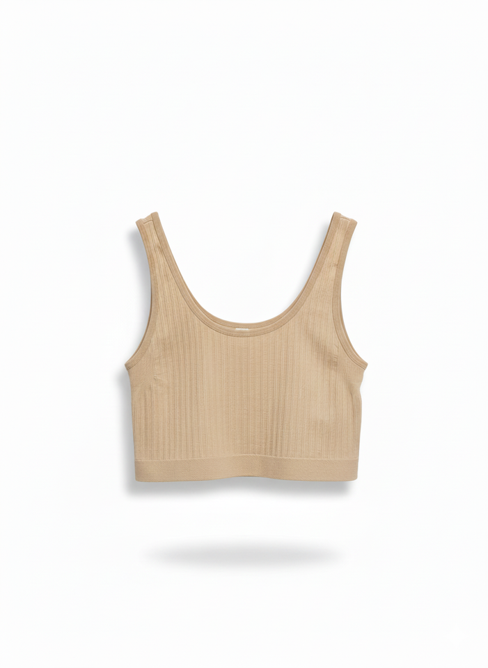 Beauty Fit Teen Girls Sports, Training, Running & Yoga Seamless Tank Top Soft Smooth Biddi Bra Free Size