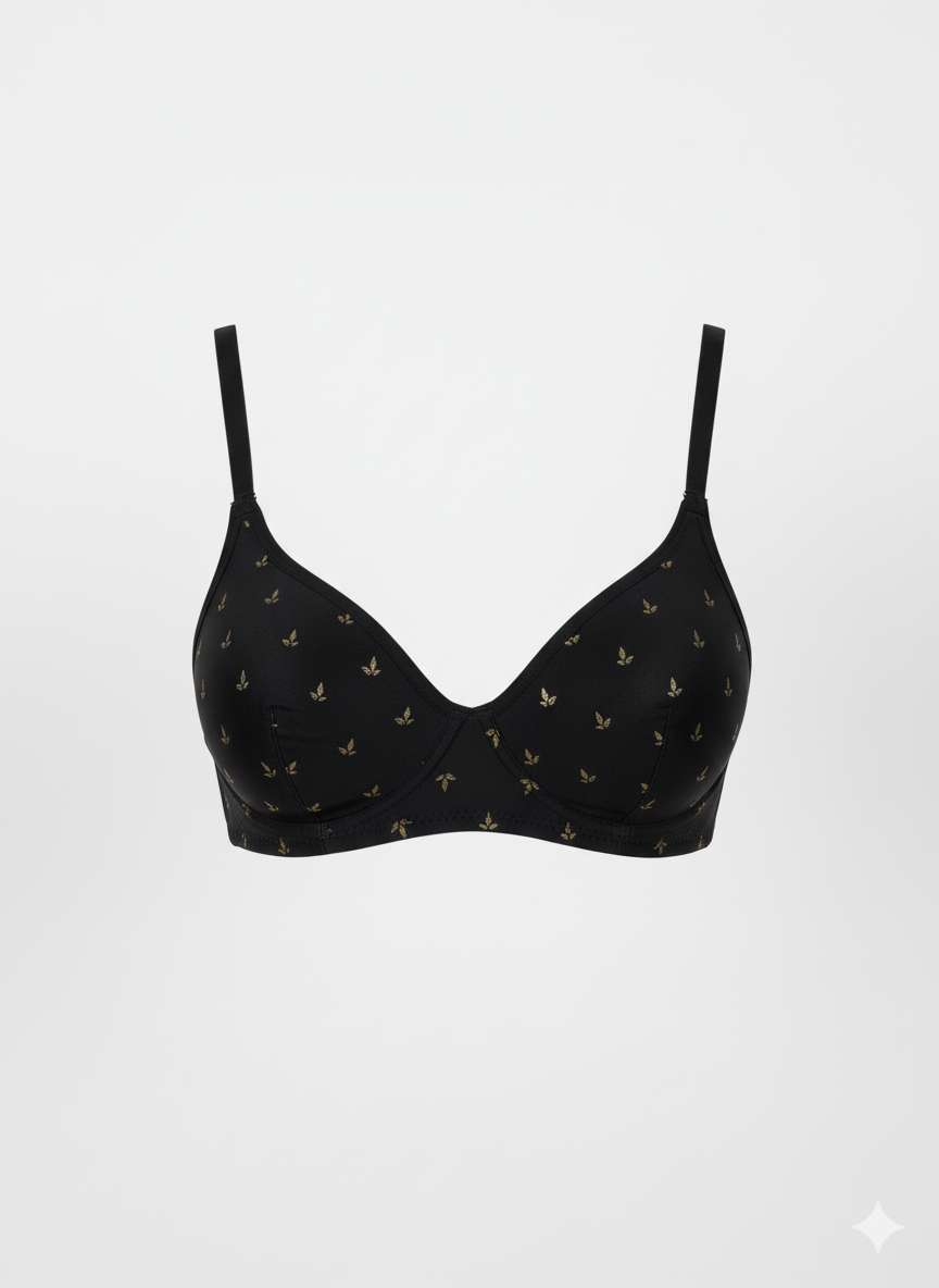 Soft Cotton jercy Printed Bras for Women, Multi-Color, 03 Hooks