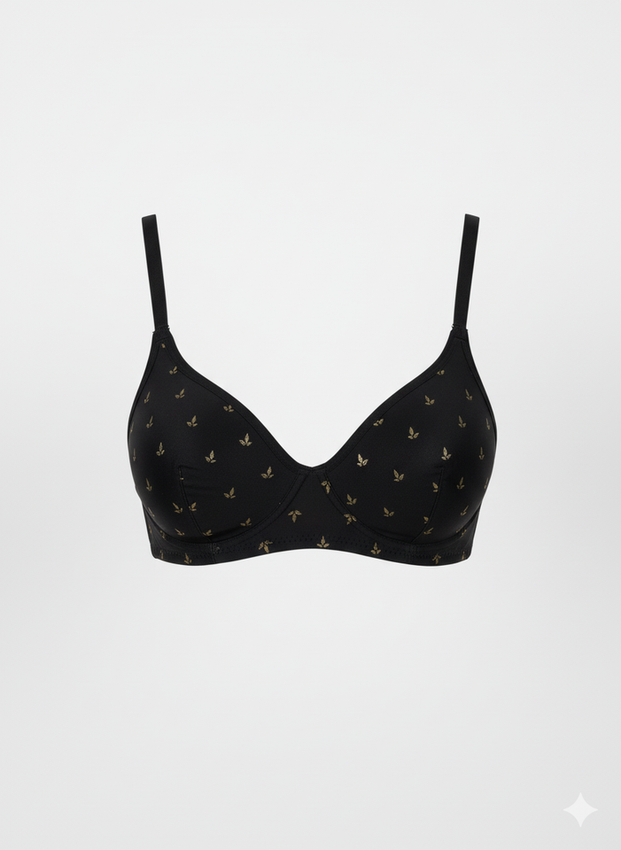 Soft Cotton jercy Printed Bras for Women, Multi-Color, 03 Hooks