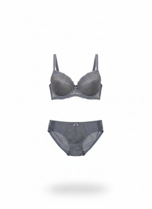 New Design Lace Bra & Panty Set – Padded• Wire Support • Net Style