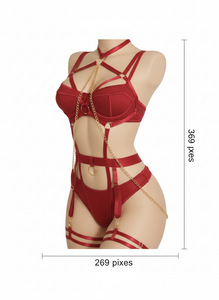 Feel Confident With This Beautiful & Luxurious Front Zip Lingerie Set