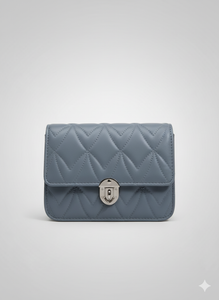 Slate Elegance Quilted Mini Crossbody