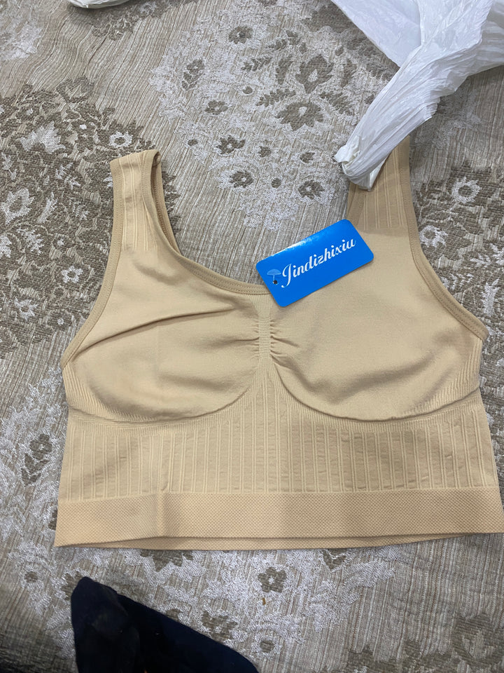 Beauty Fit Teen Girls Sports, Training, Running & Yoga Seamless Tank Top Soft Smooth Biddi Bra Free Size