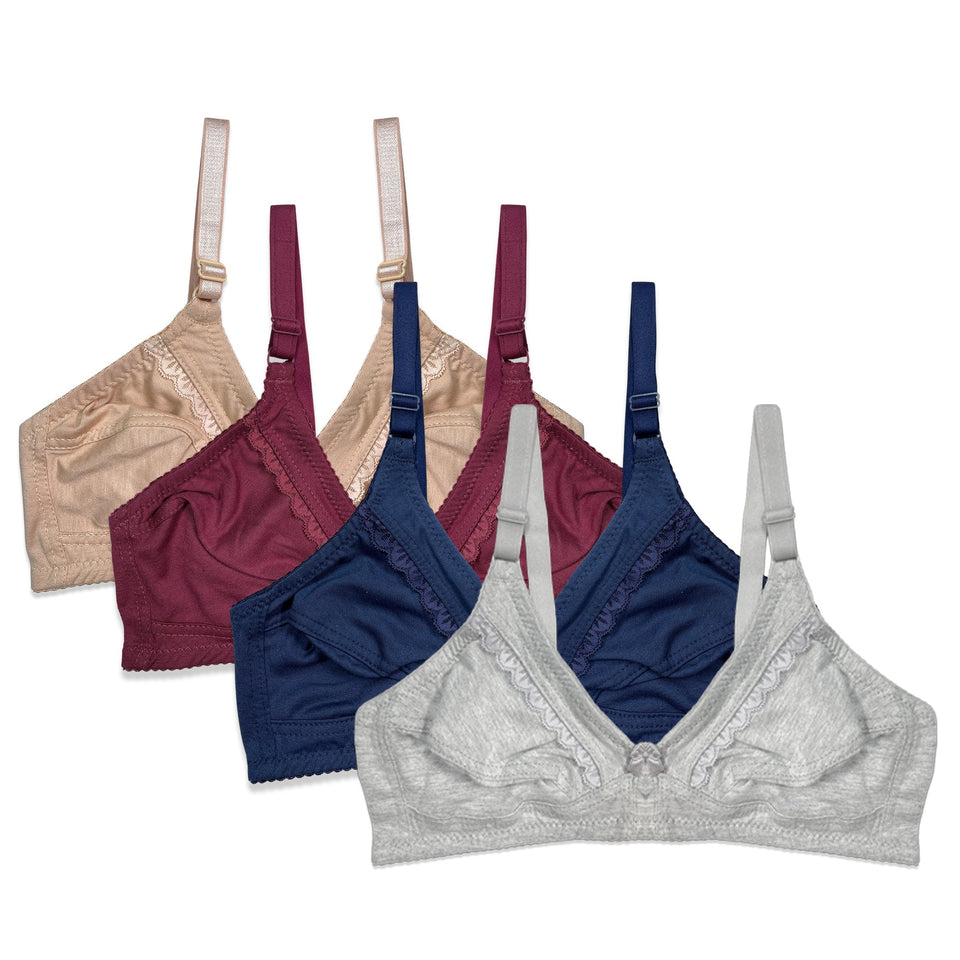 Pack of 4 - Soft Support Bras